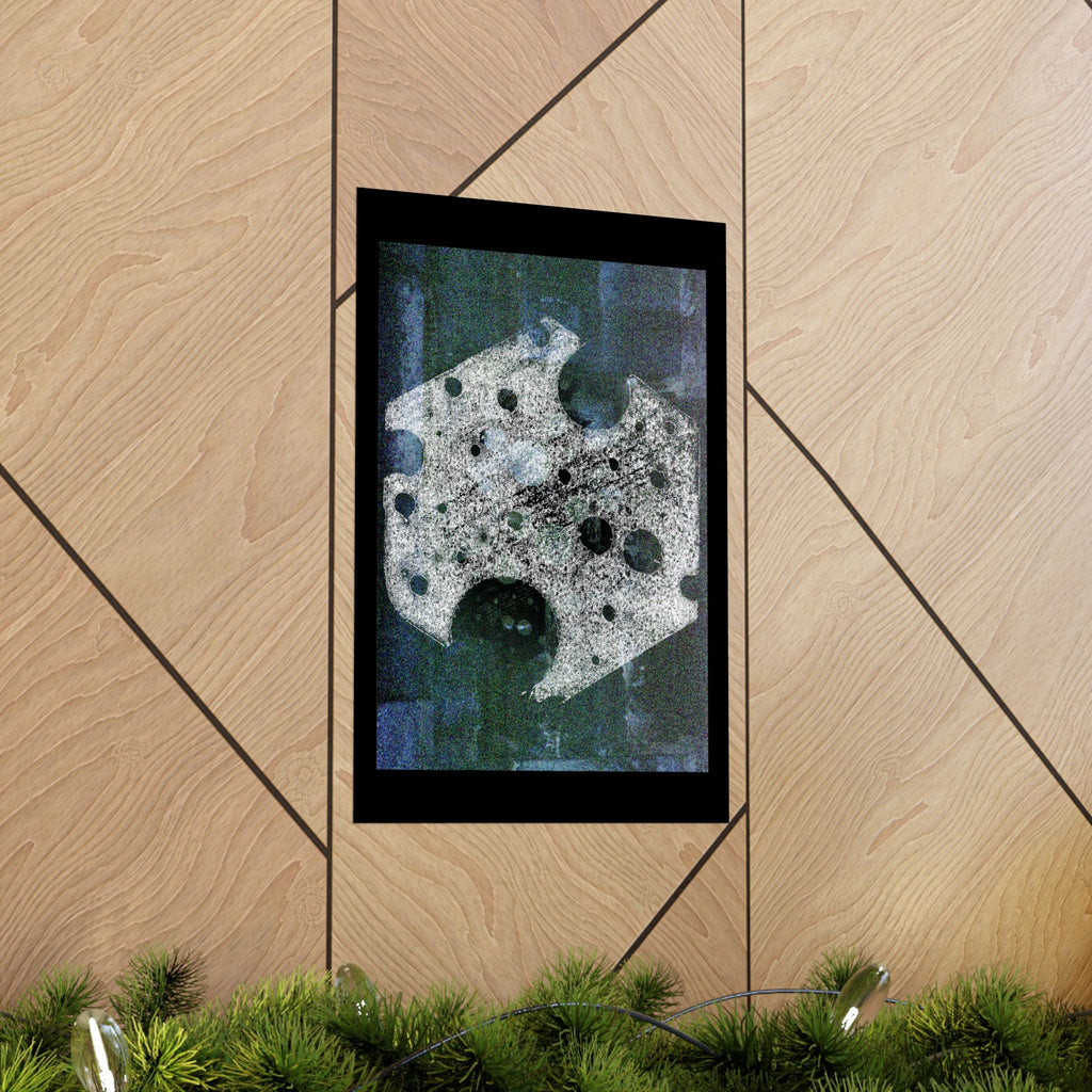 Abstract Moon Surface Matte Poster — Vintage Celestial Art Print