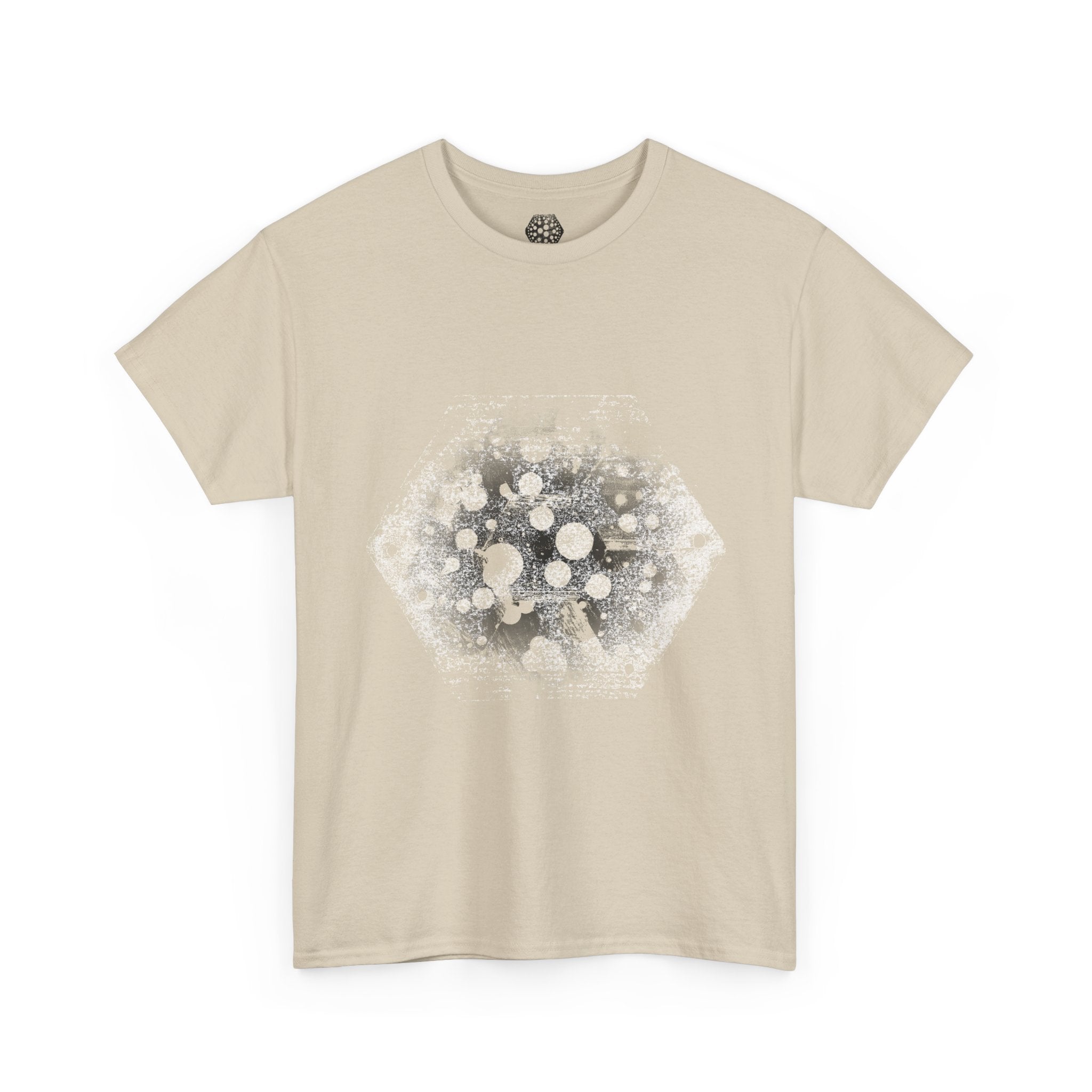 Hex Moon Graphic Tee — Distressed Space Cheese Vintage Astronomy T-Shirt