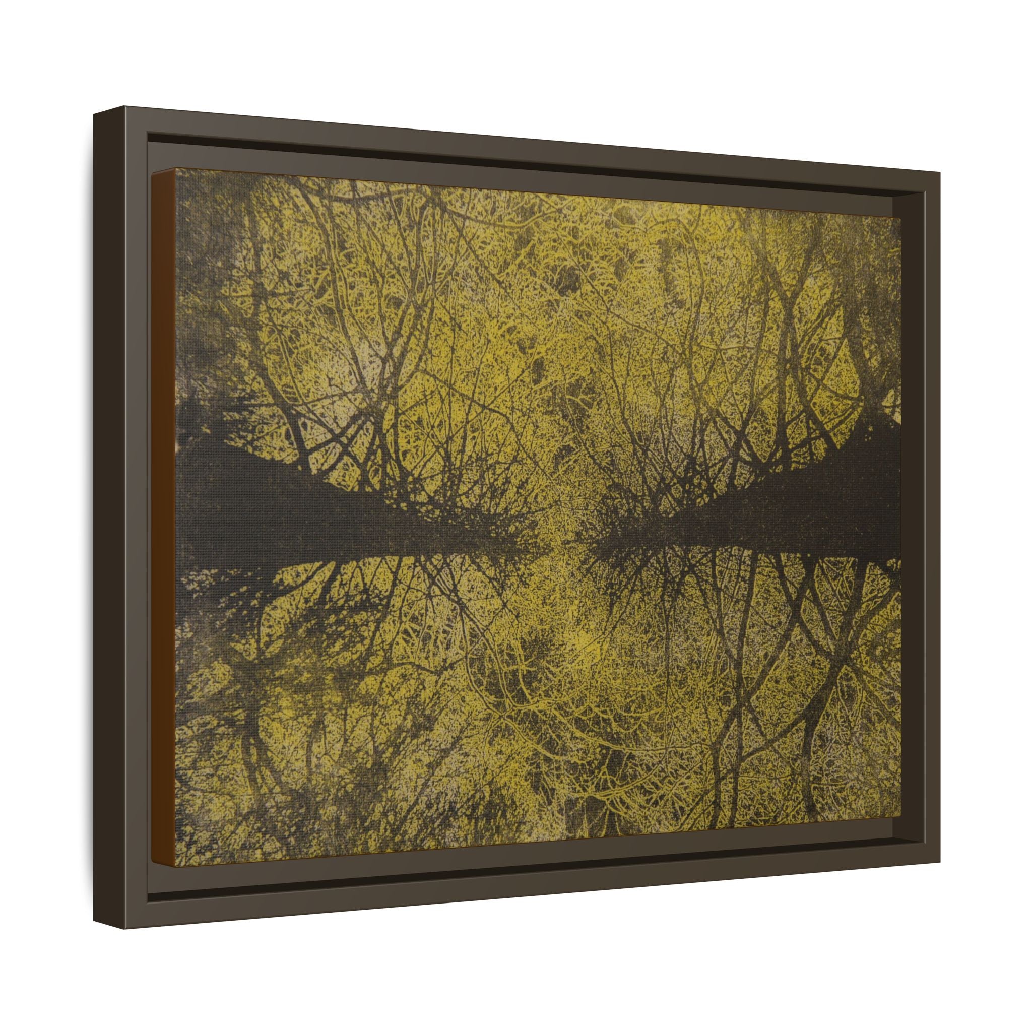 Framed Canvas Art - Golden Forest Canopy Matte Print - no 46