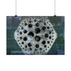 Abstract Geometric Hexagon Poster — Matte Horizontal Wall Art
