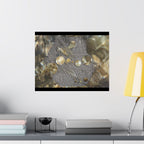 Matte horizontale poster — Abstracte muurdecoratie met water- en steentextuur 