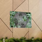 Botanical Hexagon Print Poster — Green Leaf Matte Horizontal Wall Art