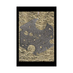 Matte Poster — Abstract Metallic Stone Texture Vertical Art Print