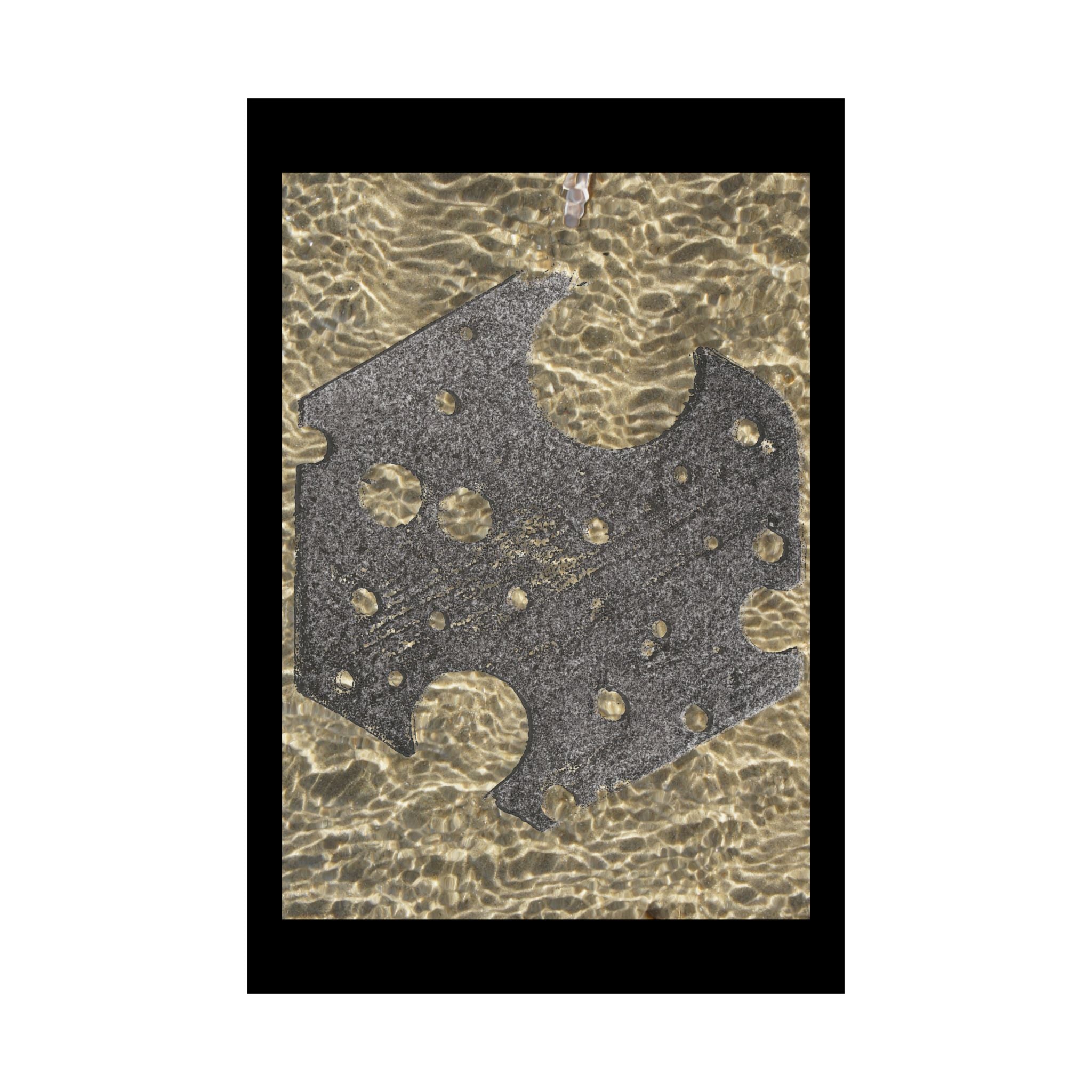 Matte Poster — Abstract Metallic Stone Texture Vertical Art Print