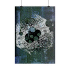 Abstracte poster met maansteenmotief in matte afwerking — Verticale moderne kunstprint 