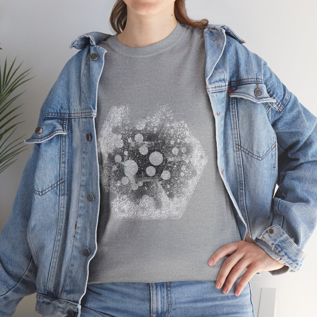 Hex Moon Graphic Tee — Distressed Space Cheese Vintage Astronomy T-Shirt