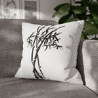 Bamboo Ink Sumi‑Style Square Pillowcase