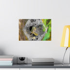 Abstract Hex Bolt Close-Up Matte Poster — Industrial Nature Wall Art