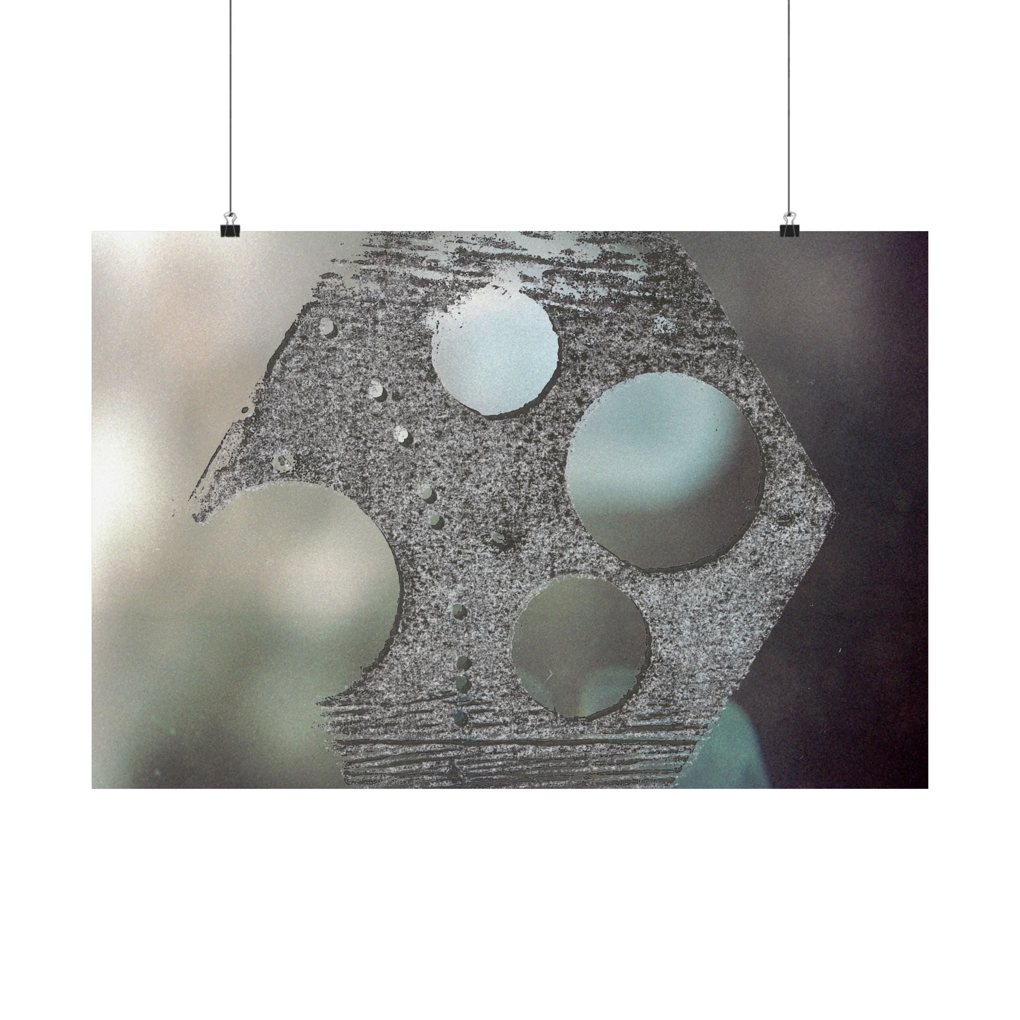 Abstracte geometrische textuur poster, matte horizontale poster | Moderne muurdecoratie 