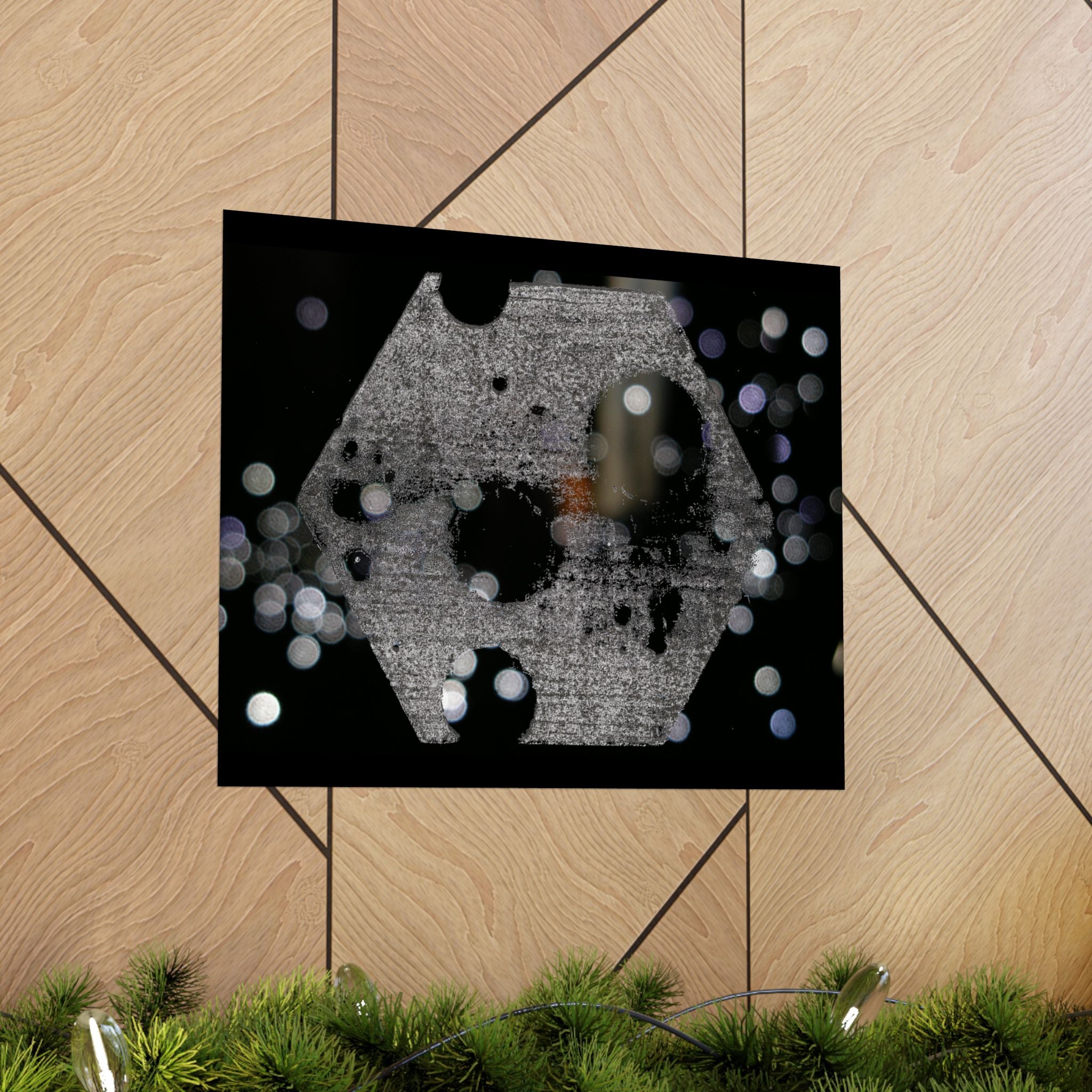 Nachtlampjes Abstracte Zeshoek Bokeh Matte Poster 