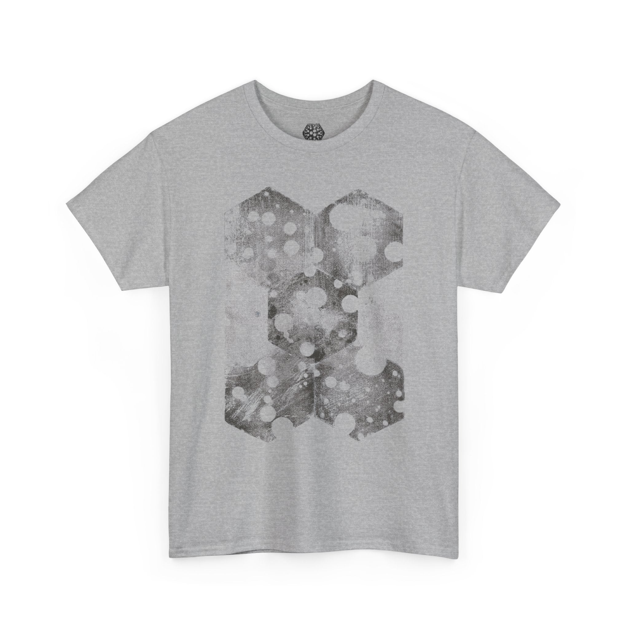 Hex Moon Graphic Tee — Distressed Space Cheese Vintage Astronomy T-Shirt