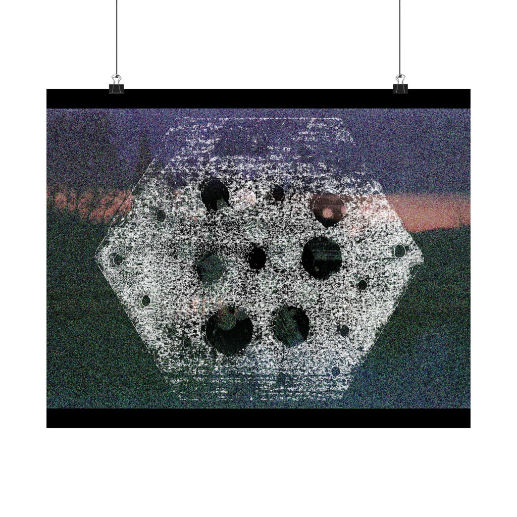 Abstract Hexagon Nightscape Matte Poster