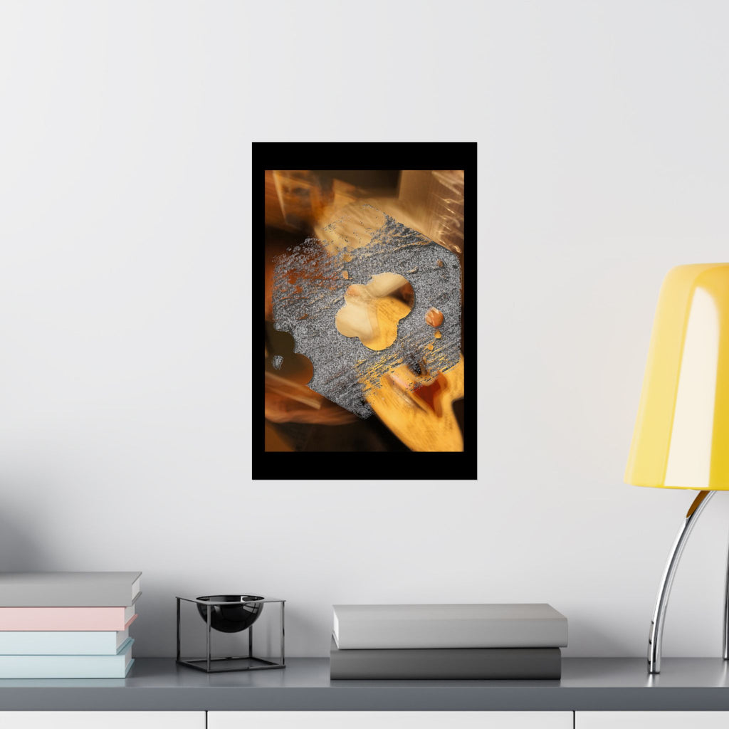 Abstract Texture Collage Matte Poster | Vertical Art Print