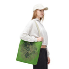 Green Abstract Coral Tote Bag – Ocean-Inspired All-Over Print Tote