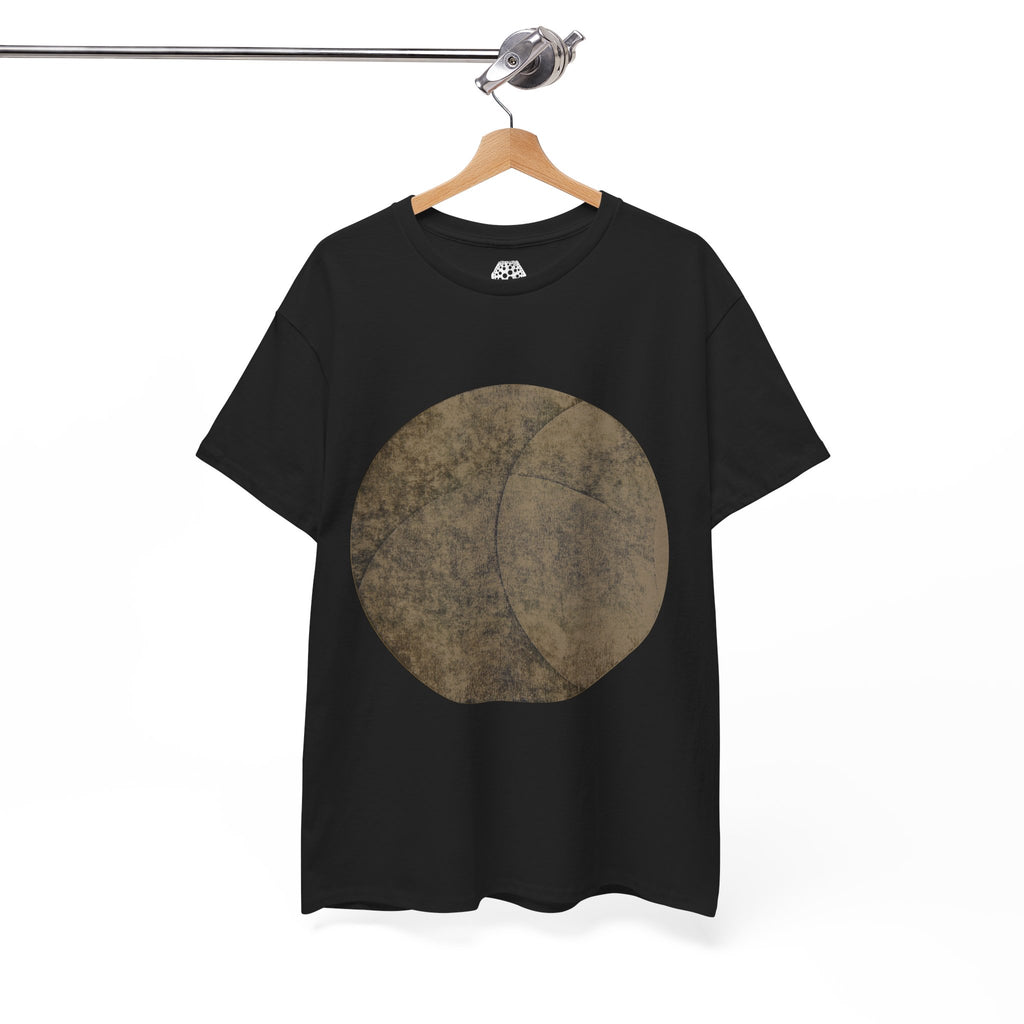 Vintage Moon Circle T‑Shirt — Distressed Lunar Graphic Tee