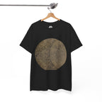 Vintage Moon Circle T‑Shirt — Distressed Lunar Graphic Tee
