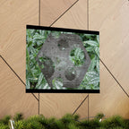 Botanical Hexagon Print Poster — Green Leaf Matte Horizontal Wall Art