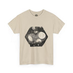 Hex Moon Graphic Tee Design Hex19 — Distressed Space Cheese Vintage Astronomy T-Shirt