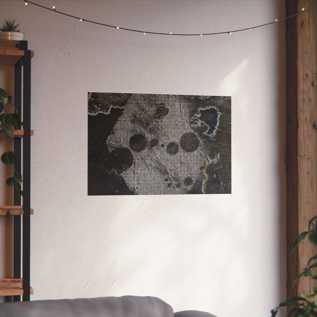 Abstracte grunge matte poster — Donkere textuur horizontale muurdecoratie 