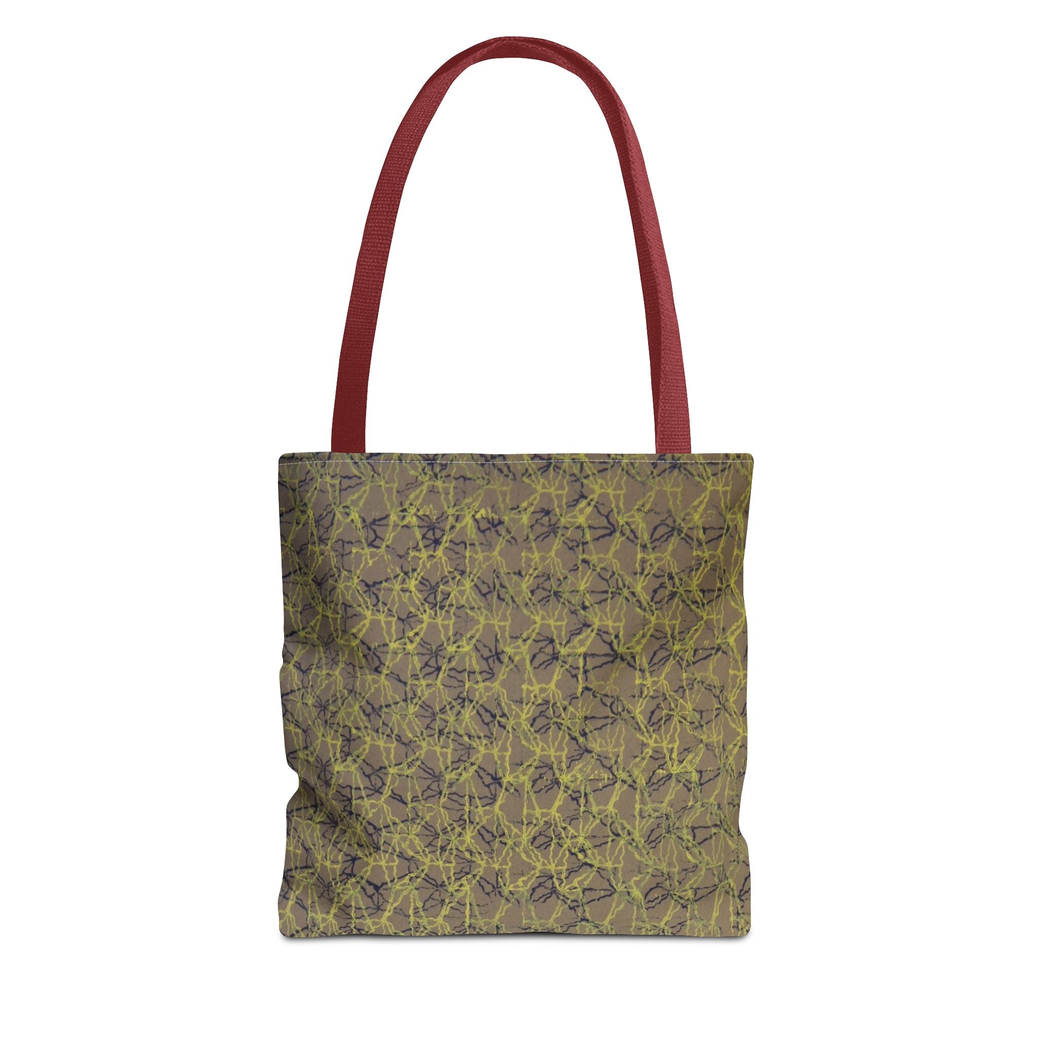 Abstract Olive Mosaic Tote Bag — All-Over-Print Reusable Shopper