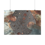Abstracte poster met geologische textuur — Matte horizontale kunstprint 