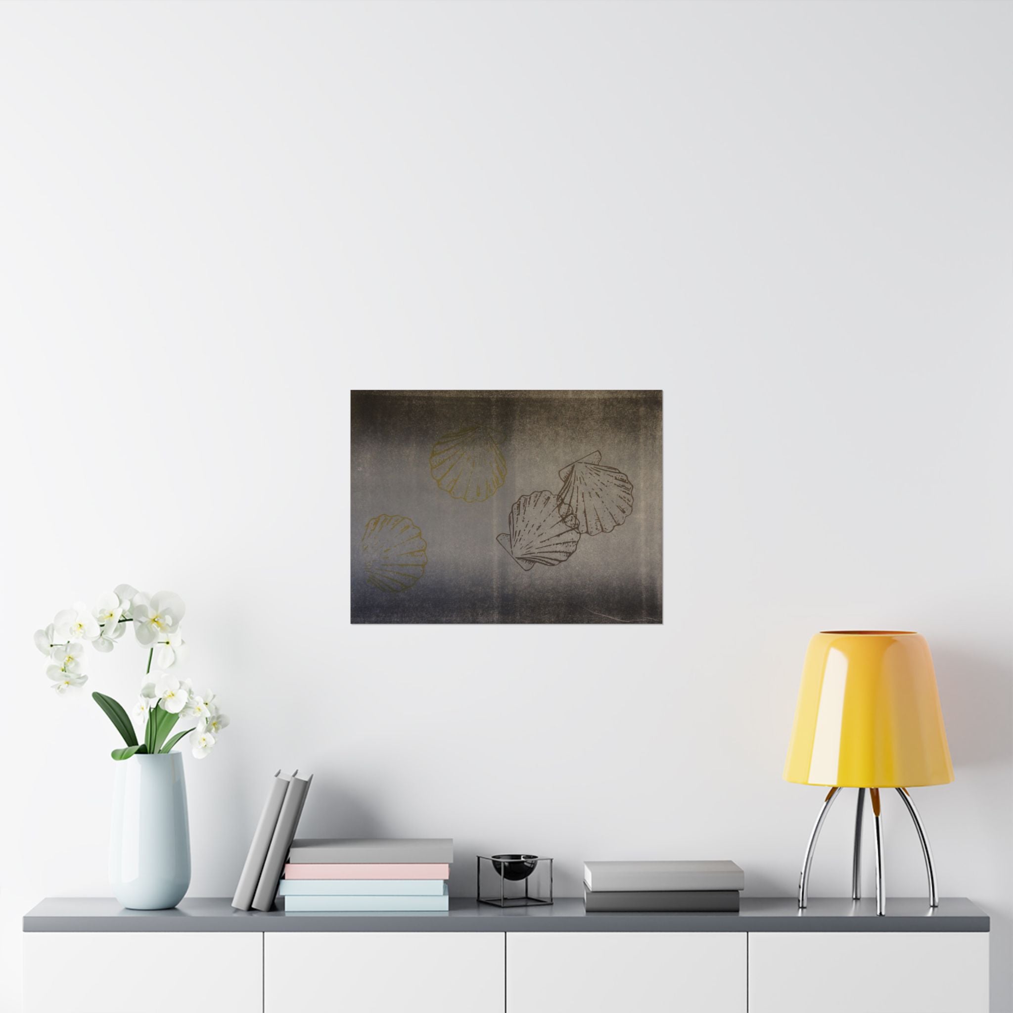 Seashell Matte Poster — Vintage Coastal Wall Art