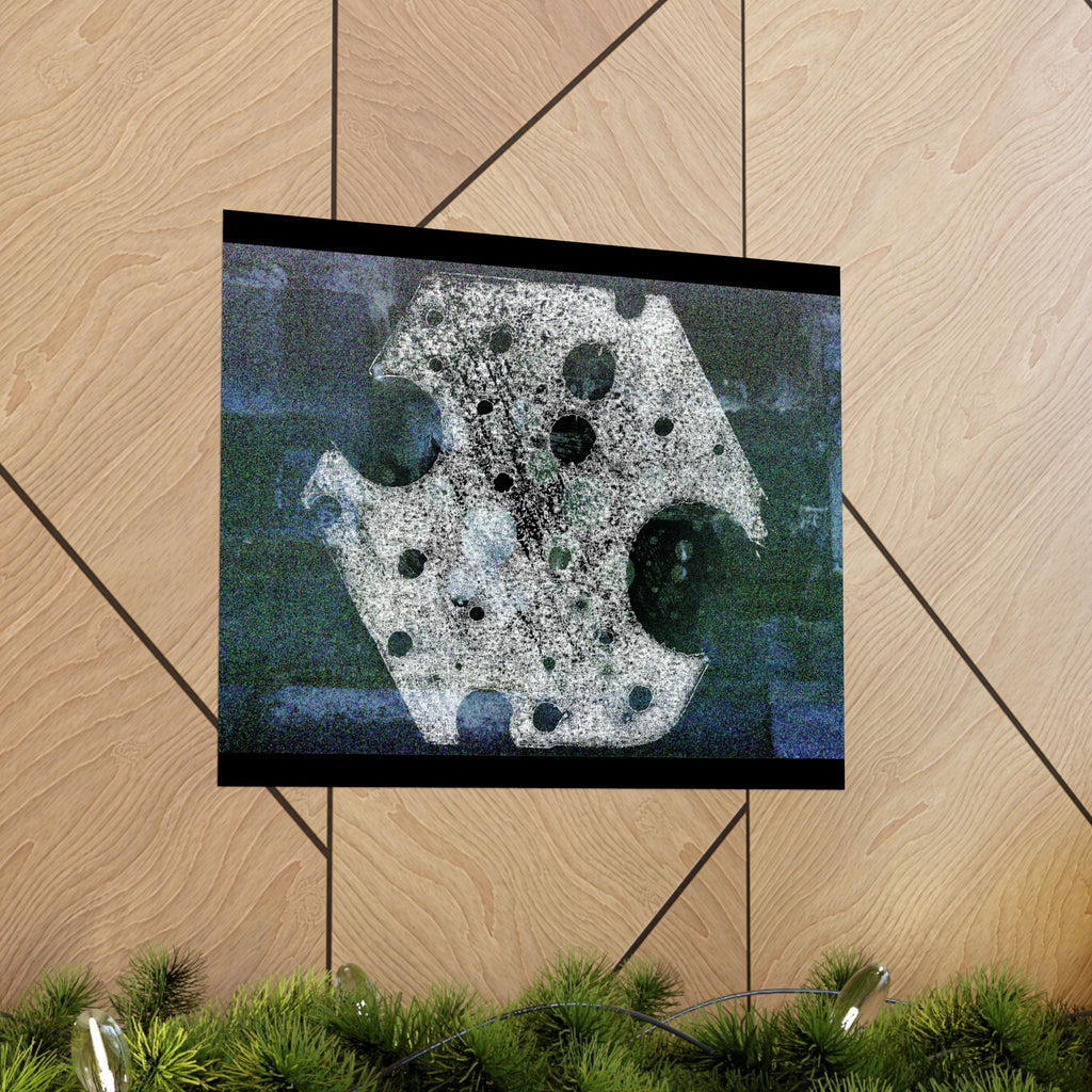 Abstract Lunar Craters Matte Poster — Surreal Space Wall Art