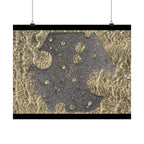 Water Gold Ripple Matte Poster — Horizontale Muurdecoratie 