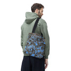 Abstract Blue Splatter Tote Bag - Artistic All-Over Print