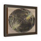 Framed Matte Canvas Art, no 22 — Twin Tree Wood-Carving Reproduction (Black, Casual Gold & Pale Oyster)