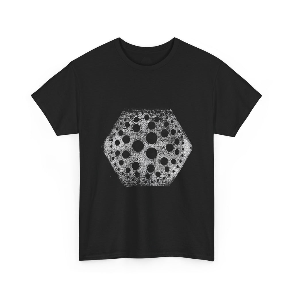 Hex Moon Graphic Tee Design Hex17 — Distressed Space Cheese Vintage Astronomy T-Shirt