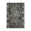 Abstracte zeshoekige bubbelposter — Geometrische metallic wanddecoratie 
