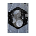 Abstracte geometrische zeshoekposter — Verticale wanddecoratie 