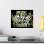 Matte Horizontal Poster — Abstract Marine Coral Hexagon Art