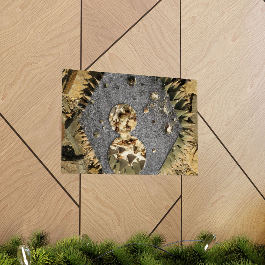 Abstract Geode Collage Matte Horizontal Poster | Mineral Texture Wall Art