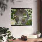 Daisy & Moss Floral Poster — Matte Horizontal Wall Art