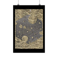 Matte Poster — Abstract Metallic Stone Texture Vertical Art Print