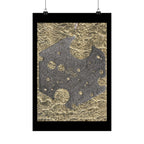 Matte Poster — Abstract Metallic Stone Texture Vertical Art Print