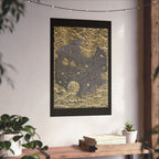 Matte Poster — Abstract Metallic Stone Texture Vertical Art Print