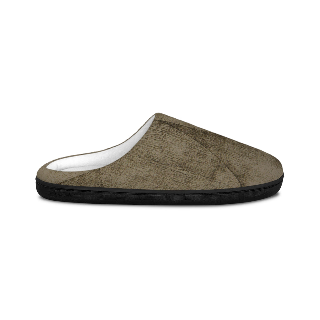 Men's Cozy Brown Indoor Slippers — Soft Slip-On House Shoes