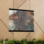 Abstracte poster met geologische textuur — Matte horizontale kunstprint 