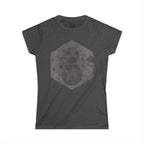 Women's Tee — Vintage Space Hexagon Moon Graphic