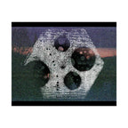 Abstract Cosmic Hex Matte Poster — Surreal Moon & Film Reel Wall Art