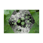 Matte Horizontal Poster — Green Hexagon Botanical Abstract Wall Art