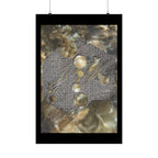 Abstract Wave Texture Matte Poster — Organic Stone & Water Wall Art