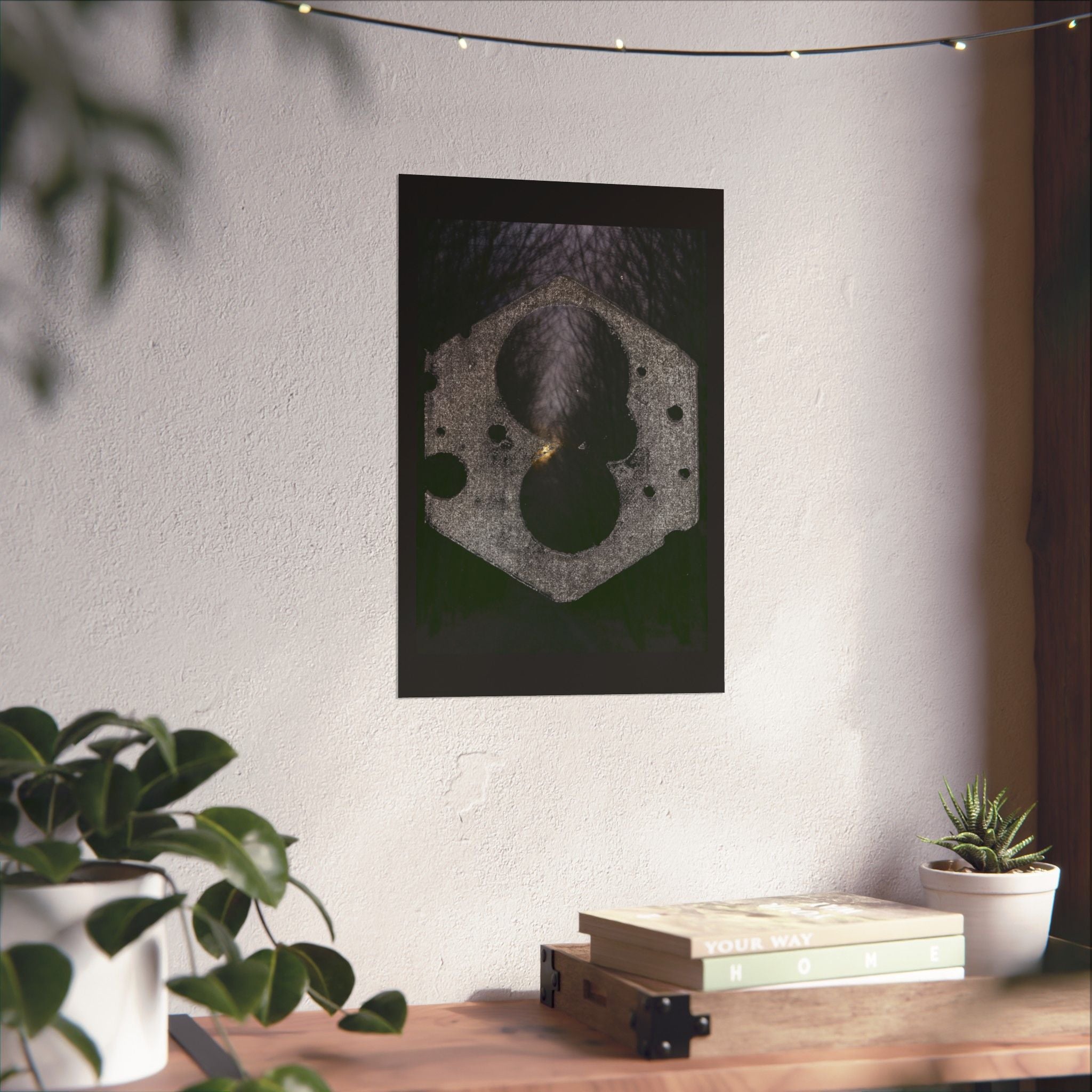 Abstract Hexagon Nightscape poster | Matte Vertical Poster