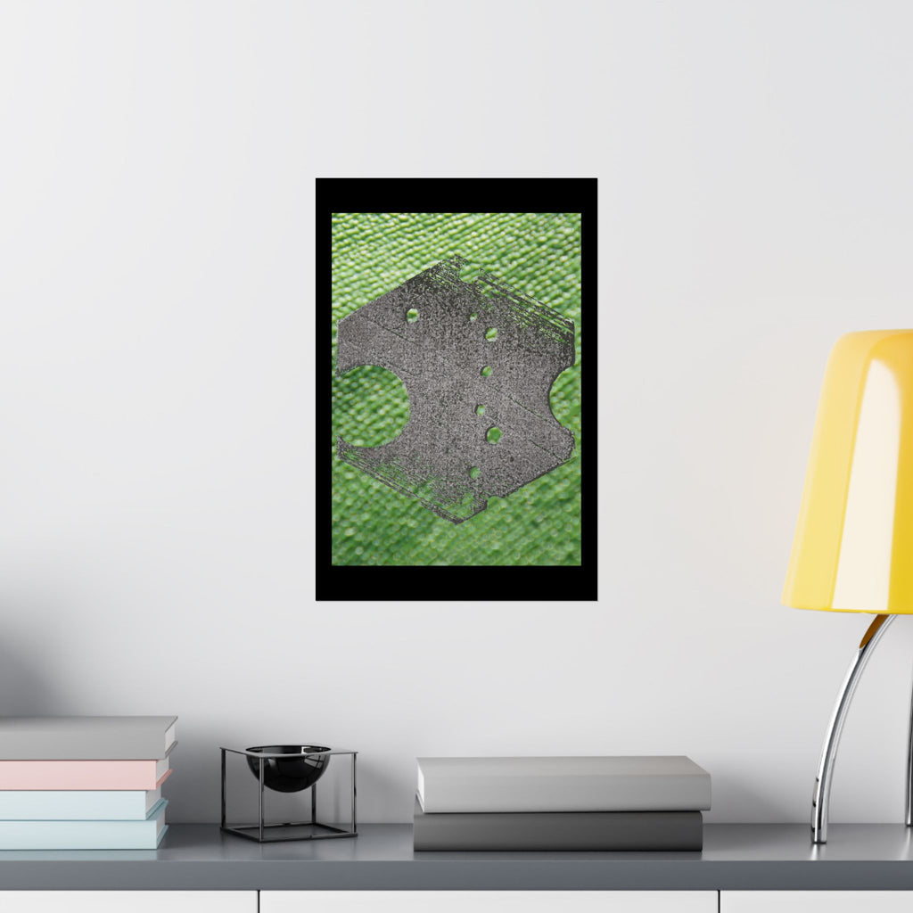 Abstract Geometric Metal Plate Poster | Matte Vertical Poster