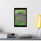 Abstract Geometric Metal Plate Poster | Matte Vertical Poster