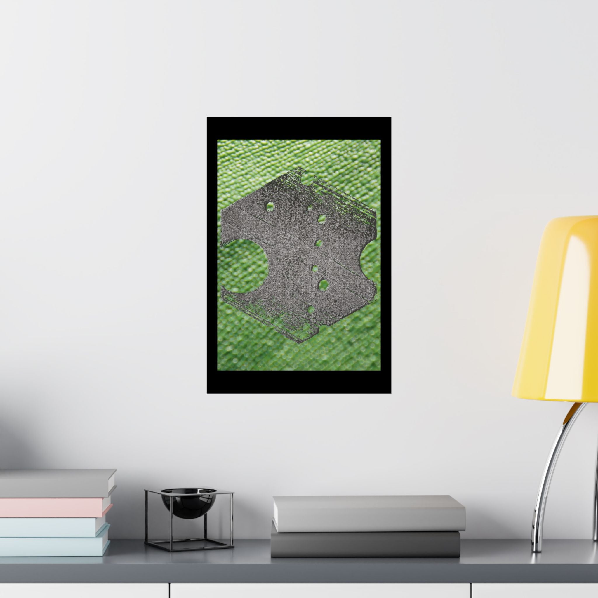 Abstract Geometric Metal Plate Poster | Matte Vertical Poster