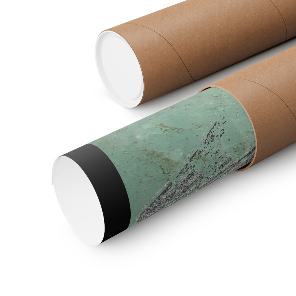 Patina Abstract Texture Matte Vertical Poster | Green Rust Industrial Wall Art